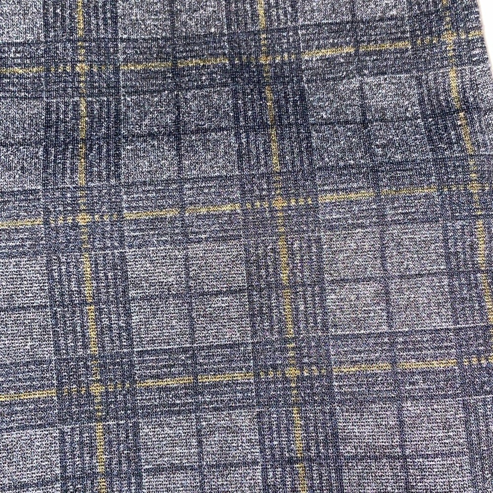Calvin Klein Stretch Dress Pants Grey Plaid Elastic Waist - Size 4 - Picture 4 of 6